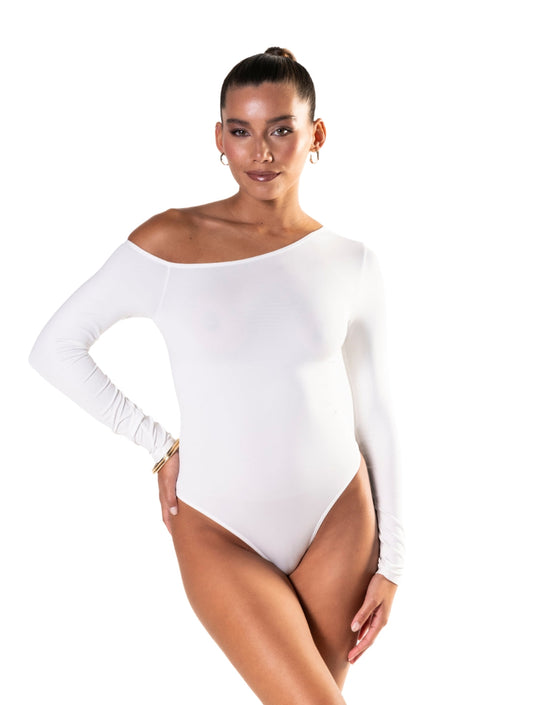 Body string à une épaule et manches longues