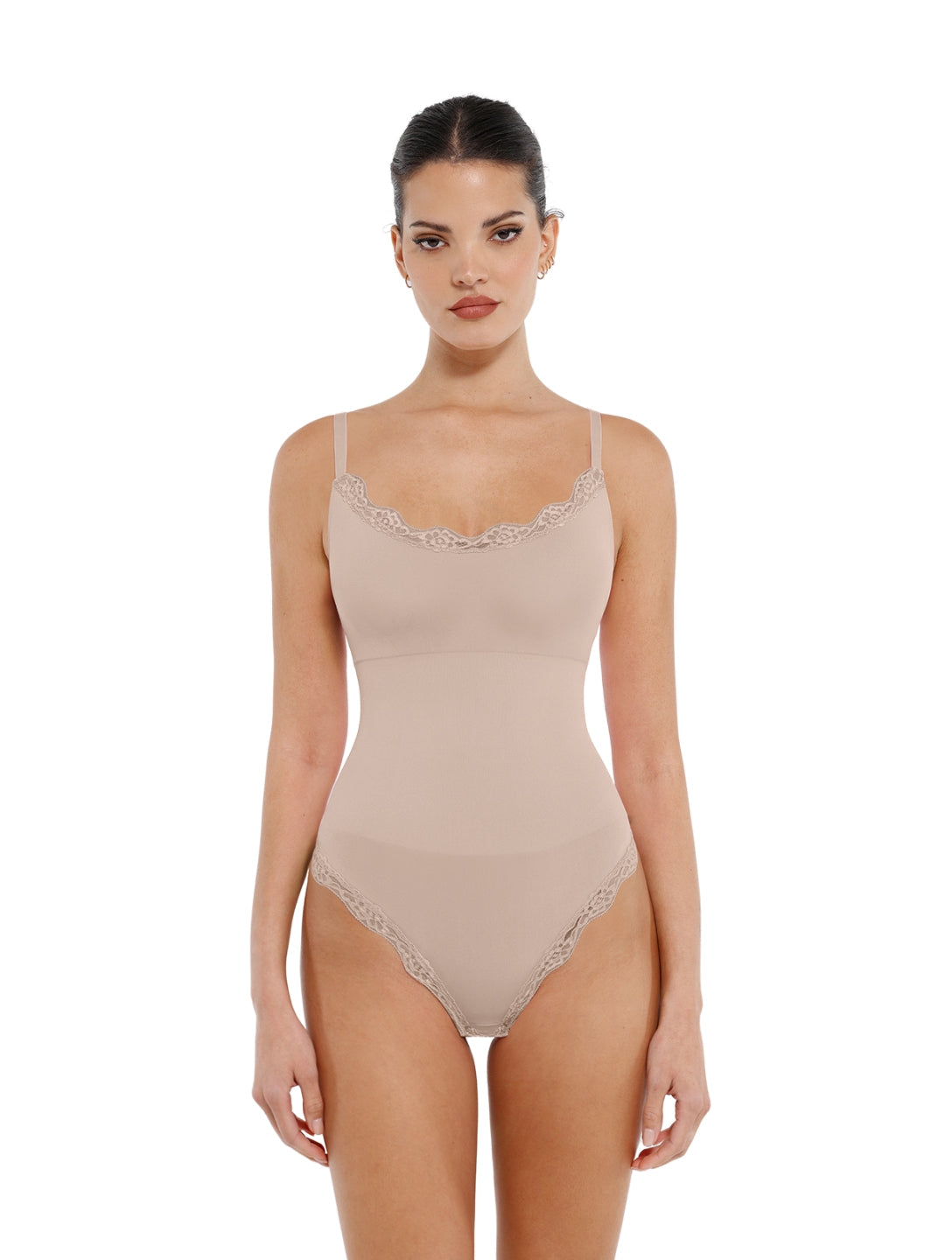Body string sans coutures et à lacets