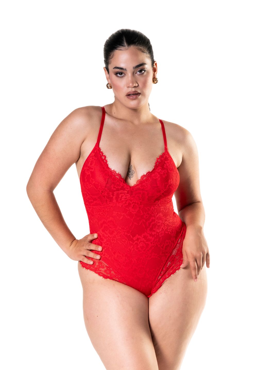 Body gainant à lacets