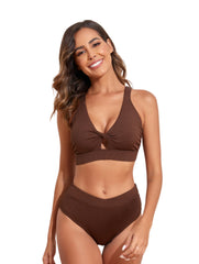 Soutien-gorge torsadé gainant en V