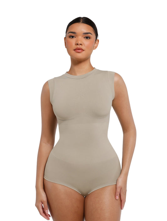 Body sans manches à col haut